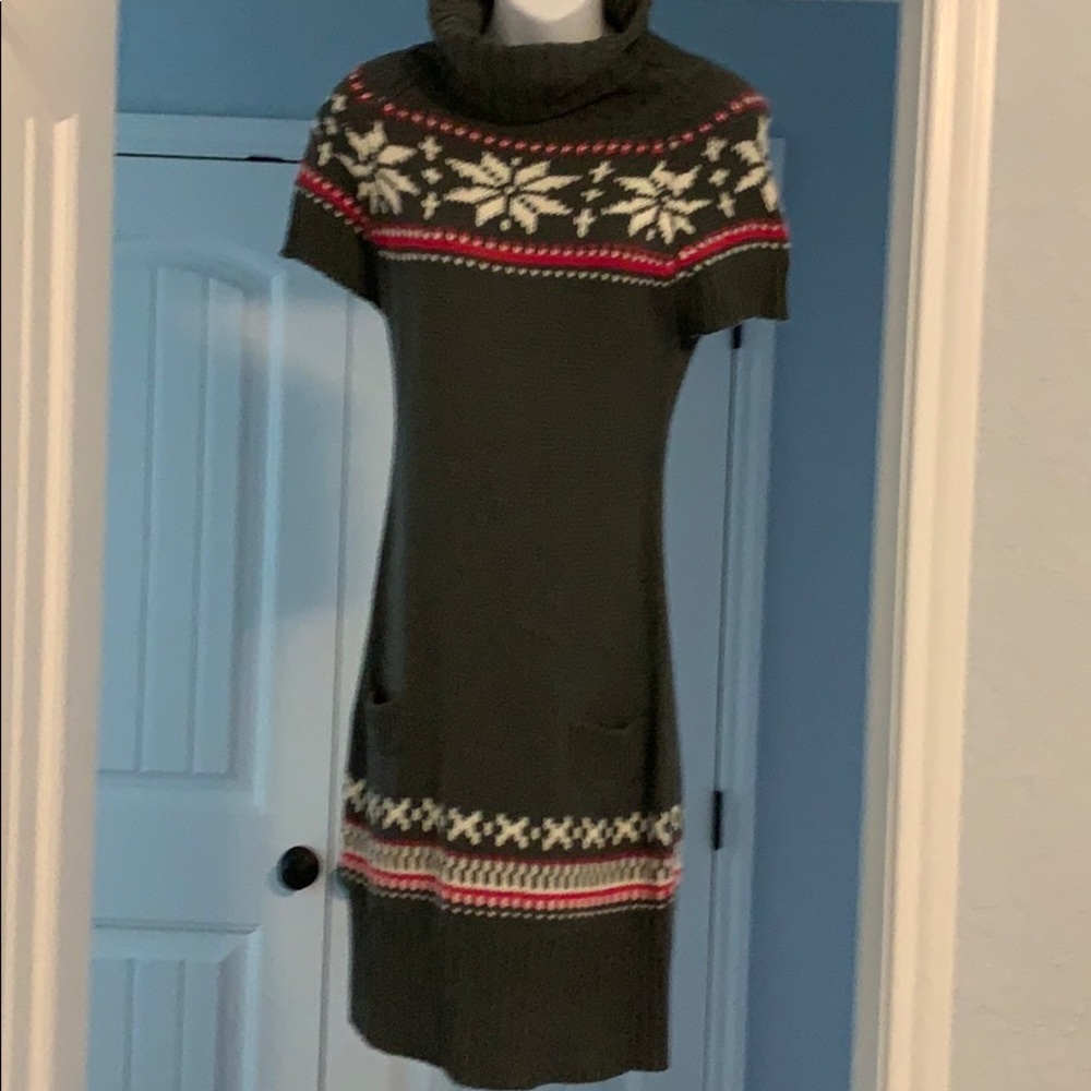 Grey sweater dress